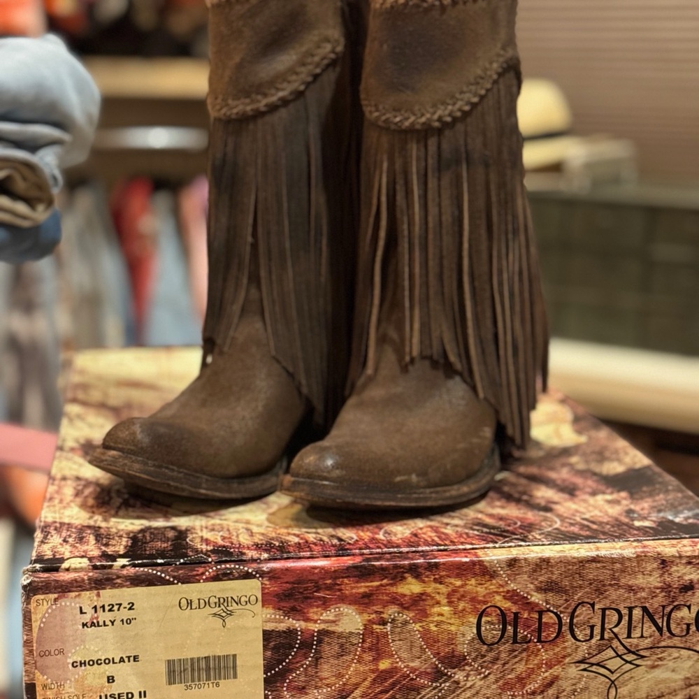 Old Gringo Chocolate Fringe Western Boots